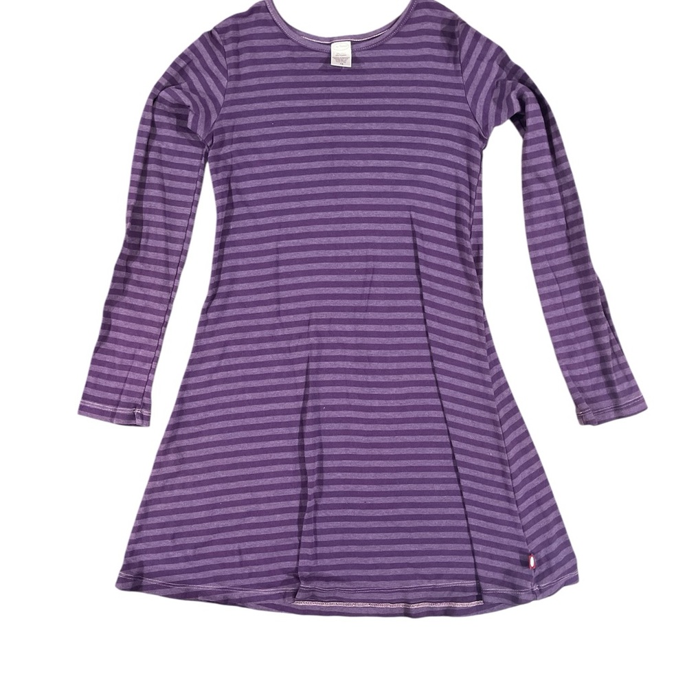 City Threads Purple Striped Dress